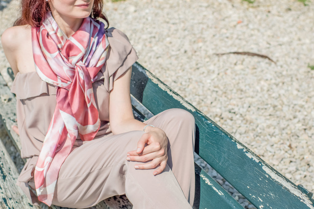 Silk Scarves for Women - Silk Scarf Tying Lookbook 2